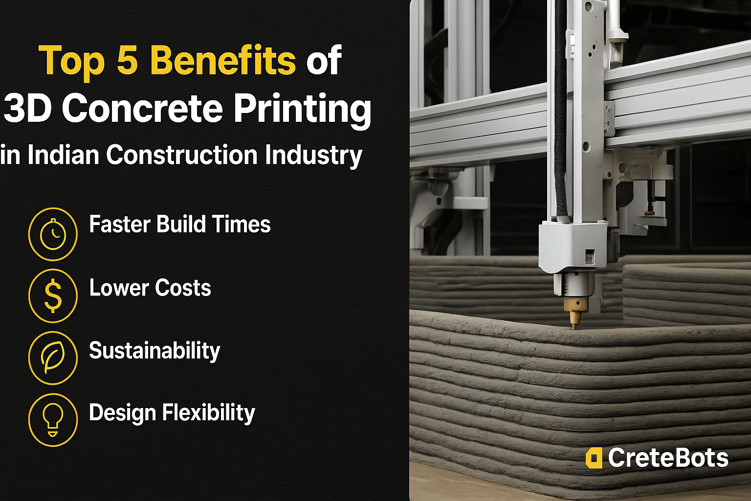 Top 5 Benefits of 3D Concrete Printing in Indian Construction Industry