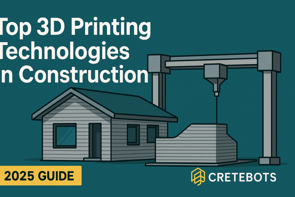 What Are the Top 3D Printing Technologies Used in Large-Scale Construction? (2025 Guide)